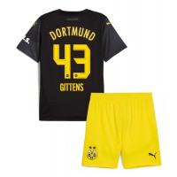 Camiseta Borussia Dortmund Jamie Bynoe-Gittens #43 Segunda Equipación Replica 2024-25 para niños mangas cortas (+ Pantalones cortos)